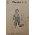 VINTAGE BLACKMORE PATTERN 7779 BOYS PANTS & SHIRT SIZE 3- 4 YEARS COMPLETE
