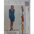 McCALLS 9009 UNLINED JACKET-DRESS-SKIRT SIZE C 10-12-14  COMPLETE-CUT TO 14