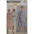 BUTTERICK 3753 LOOSE FITTING DRESS WITH COLLAR SIZE 8-10-12 COMPLETE-ZIPLOC BAG