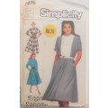 SIMPLICITY 7376 DRESS WITH DOLMAN SLEEVES SIZE 10-12-14 COMPLETE-UNCUT-F/FOLDED