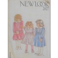 NEW LOOK PATTERNS 2027 TODDLERS DRESSES  FIVE SIZES IN ONE  1 YR-18M-2-3-4 YEARS COMPLETE-UNCUT-F/F