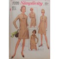 VINTAGE SIMPLICITY 7320 DRESS WITH DETACHABLE COLLAR SIZE 16  BUST 36 COMPLETE
