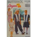BUTTERICK 5338 GIRLS DRESS & JUMPSUIT SIZE 7-8-10 YEARS COMPLETE