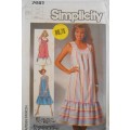 SIMPLICITY 7481 LOOSE FITTNG DRESS SIZE S 10-12 COMPLETE