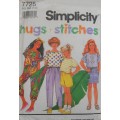 SIMPLICITY 7725 GIRLS PANTS/SHORTS-TOP-SKIRT SIZE AA 7-10 YEARS COMPLETE