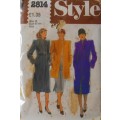 STYLE 2814 COAT IN 2 LENGTHS SIZE 14 BUST 92 CM COMPLETE-ZIPLOC BAG