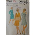 STYLE PATTERN 3966  SUIT WITH LINED PANELED SKIRT SIZE 12 BUST 34 SEE LISTING