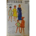 VINTAGE BUTTERICK 4000 DRESS-COVER UP-HANDKERCHIEF SIZE 10 YEARS BREAST 28 COMPLETE-UNCUT-F/FOLDED