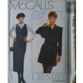 McCALLS 7945 LINED JACKET-BIAS SKIRT-PINAFORE-BLOUSE SIZE B 8-10-12 COMPLETE-UNCUT-F/FOLDED