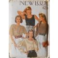 NEW LOOK PATTERNS 6250 SET OF TOPS SIZE 8-18  COMPLETE-UNCUT-F/FOLDED