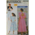BUTTERICK 4848 CLOSE FITTING LINED DRESS WITH BOW FEATURE SIZE 14-16-18 COMPLETE