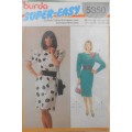 BURDA 5350 -DRESS  SIZE  12-14-16-18-20+40 COMPLETE