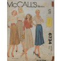 McCALLS 6734 SET OF SKIRTS SIZE 16 WAIST 30 COMPLETE
