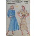 BUTTERICK 5587 LOOSE FITTING BLOUSON DRESS SIZE 8-10-12 COMPLETE