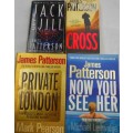 JAMES PATTERSON-JACK & JILL-CROSS-PRIVATE LONDON-NOW YOU SEE HER-FOUR TITLES PAY ONE PRICE