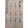 VINTAGE BUTTERICK 3168 SET OF GIRLS DANCING DRESSES  SIZE 4 YEARS BREAST 23 COMPLETE-UNCUT-F/FOLDED