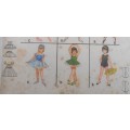VINTAGE BUTTERICK 3168 SET OF GIRLS DANCING DRESSES  SIZE 4 YEARS BREAST 23 COMPLETE-UNCUT-F/FOLDED
