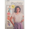 SIMPLICITY 7466 SET OF PULLOVER TOPS FOR STRETCH KNITS SIZE 10 COMPLETE
