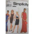 SIMPLICITY 7652 STUNNING FITTED LINED DRESS SIZE N 10-12-14 COMPLETE