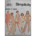 SIMPLICITY 8854 UNLINED JACKET-WAISTCOAT-PULL ON PANTS-SHORTS-SKIRT SIZE 8-8-10 COMPLETE