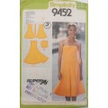 SIMPLICITY 9452  STRAPLESS DRESS OR TOP SIZE 6-8 BUST 76-80 CM COMPLETE