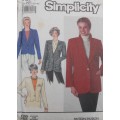 SIMPLICITY 9874 LINED SEMI FITTED JACKETS SIZE N5 10 - 18 COMPLETE