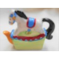 MINIATURE RED ROSE NURSERY RHYME TEAPOT ROCKING HORSE-IDEAL FOR YOUR PRINTERS TRAY-SEALED IN PLASTIC