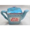 MINIATURE RED ROSE BIJOU SHOP TEAPOT  - IDEAL FOR YOUR PRINTERS TRAY