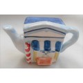 MINIATURE RED ROSE BARBER SHOP TEAPOT  - IDEAL FOR YOUR PRINTERS TRAY