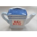 MINIATURE RED ROSE BARBER SHOP TEAPOT  - IDEAL FOR YOUR PRINTERS TRAY