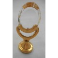 BOXED MINIATURE CRYSTAL LADY`S MIRROR - BYZANTIUM COLLECTION  - IDEAL FOR YOUR PRINTERS TRAY