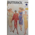 BUTTERICK 3099 SHOE STRING STRAP DRESS & JACKET SIZE 12-14-16 COMPLETE