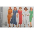 BUTTERICK 3248 FRONT CLOSING DRESSES WITH NECKLINE VARIATIONS SIZE 14-16-18 COMPLETE-PART CUT
