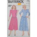 BUTTERICK 3946 DRESS WITH CLOSE FITTING-SHAPED-DROPPED WAIST BODICE SIZE 12-14 -16 COMPLETE
