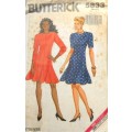 BUTTERICK 5833 SEMI FITTED FLARED DRESS SIZE 6-10 COMPLETE