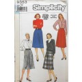 SIMPLICITY 9353 SET OF SKIRTS SIZE 12  SEE LISTING