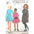 SIMPLICITY 9932 GIRLS DRESS SIZE 7-8-10 YEARS COMPLETE-UNCUT