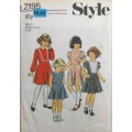 STYLE 2195 GIRLS TOP NOT DRESS SIZES 6 YEARS CHEST 54 CM - NO SKIRT PATTERN