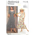 BUTTERICK 6635 LOOSE FITTING & FLARED DRESS SIZE 6-8-10 COMPLETE