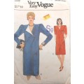 VOGUE 8930 LOOSE FITTING STRAIGHT DRESS SIZE 10 COMPLETE-ZIPLOC