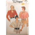 VOGUE 8984 LOOSE FITTING BLOUSE WITH ATTACHED CAMISOLE SIZE 10 COMPLETE-ZIPLOC