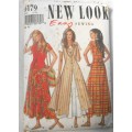 NEW LOOK PATTERNS 6179 DRESS WITH TIE BACK + WAISTCOAT SIZES 8-18 SEE LISTING