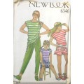 NEW LOOK PATTERNS 6346 GIRLS TOP-DRESS-PANTS SIZES 4-12 YEARS COMPLETE