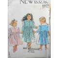 NEW LOOK PATTERNS 6609 GIRLS DRESS SIZES 3-8 YEARS COMPLETEUNCUT-F/F- ONLY 1 PATTERN PIECE CUT