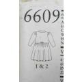 NEW LOOK PATTERNS 6609 GIRLS DRESS SIZES 3-8 YEARS COMPLETEUNCUT-F/F- ONLY 1 PATTERN PIECE CUT