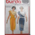 BURDA 5993 DRESS WITH BACK BUTTONS & SASH SIZE 10-20-40 COMPLETE-UNCUT-F/FOLDED-SEALED