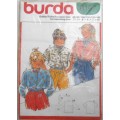 BURDA 6197 GIRLS SHIRTS SIZE 2-3-4-6-7-10 YEARS COMPLETE-UNCUT-F/FOLDED-SEALED