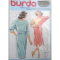 BURDA 6607 DRESS WITH CONTRAST PANEL SIZE 10-40 COMPLETE-UNCUT-F/FOLDED-SEALED