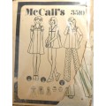 VINTAGE McCALLS 3510 DRESS-TOP-PANTS-SWIMSUIT SIZE 12 BUST 34 -COMPLETE-COVER FRONT MISSING