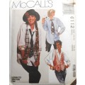 McCALLS 6112 SHIRT-WAISTCOAT-TIE SIZE SMALL 10 - 12 COMPLETE-UNCUT-F/FOLDED